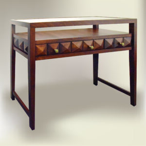 Diamond with Glass Console