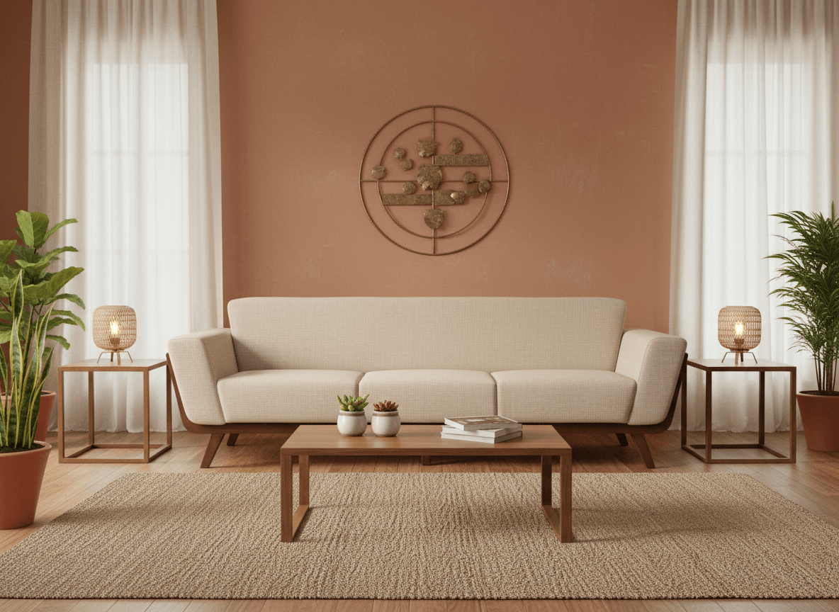 Solid wood living room furniture upgrade for New Year